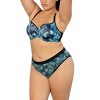 Curvy Couture Women's Mesh High Cut Brief Panty Sunset Glow - 4 of 4