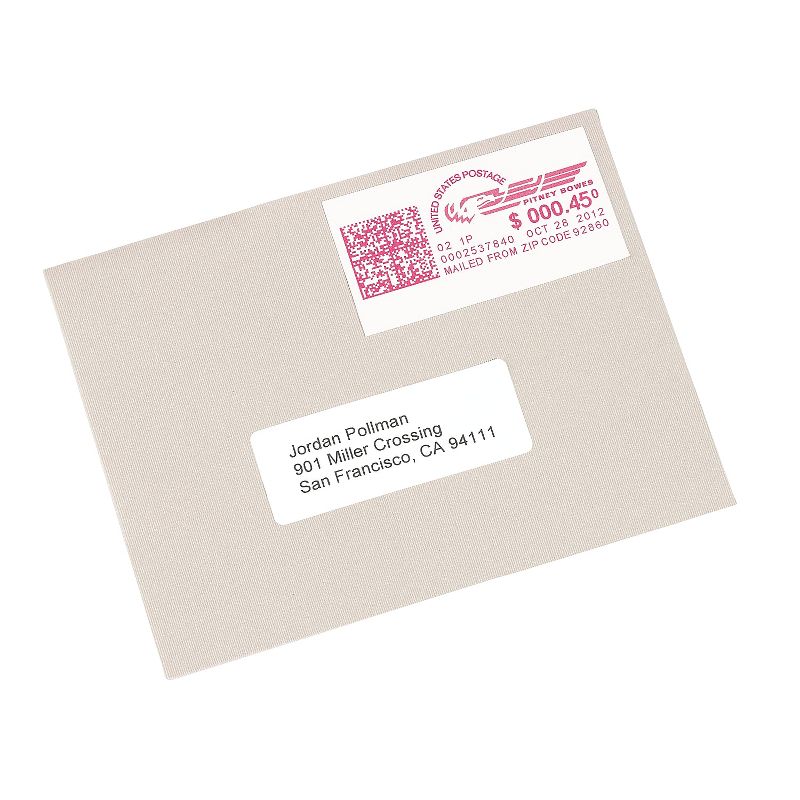 Avery Postage Meter Labels 1 1/2" x 2 3/4" White 4 Labels/Sheet 165746, 3 of 4