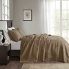 Gulches 3 Piece Queen Reversible Bedspread Set,Mocha - 3 of 4