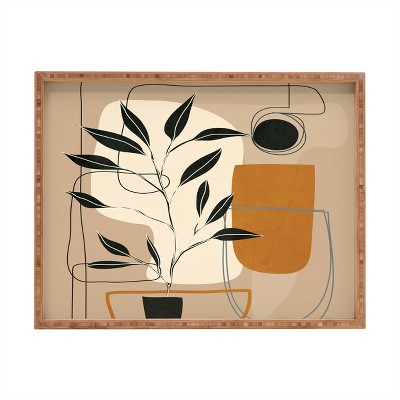 Jessica Molina Texas Butterflies Blush and Gold Rectangular Tray - Deny Designs