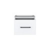 INFURNIC Nightstands Floating Nightstand with Drawer and Open Shelf Space-Saving Modern Design for Bedroom, White, 13.2"*13.8"*9.8" - 3 of 4