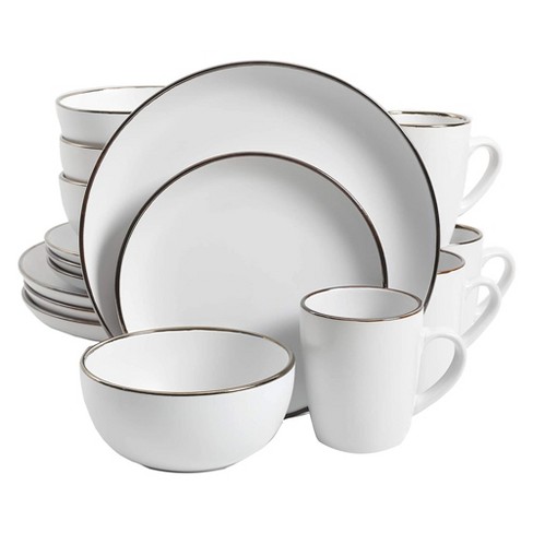 Corelle 18pc Vitrelle Embossed Bella Faenza Dinnerware Set White : Target