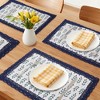 REGALWOVEN Rustic Placemats Set of 6 Placemats for Dining Table Decor Washable Kitchen Table Mat with Lace Trim - 2 of 4
