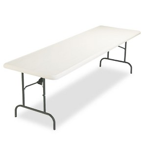 Iceberg IndestrucTable Industrial Folding Table, Rectangular, 96" x 30" x 29", Platinum - 1 of 4