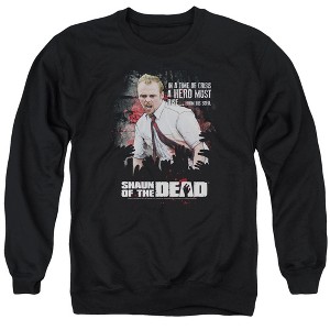 Shaun Of The Dead Hero Must Rise Adult Crewneck Sweatshirt - 1 of 4