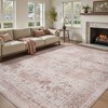 MontVoo Pink Floral Non-Slip Washable Rug - 2 of 4