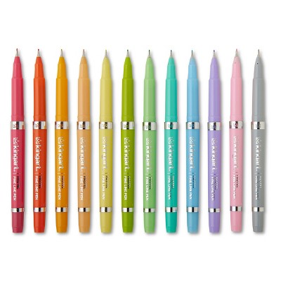 KINGART Pastel Fine Line Pens 12 Colors