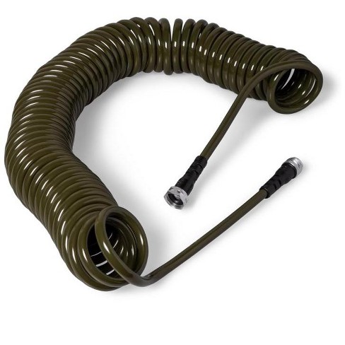 Gardener's Supply Company Ultra Lightweight Coil Garden Hose, Expandable &  Retractable Bpa Free For Outdoor Garden Watering Drinking Water Safe