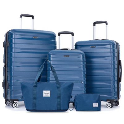 Kumasinova Hardshell ABS Luggage Set of 5,Expandable PC Spinner Suitcases with TSA Lock,Impact-Resistant Travel Luggage Sets,21/25/29"