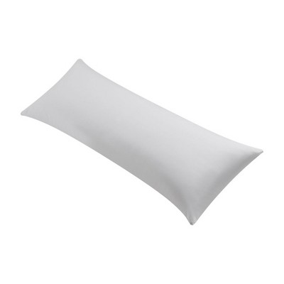 Light Grey Cotton Zippered Body Pillow Protector 20x55