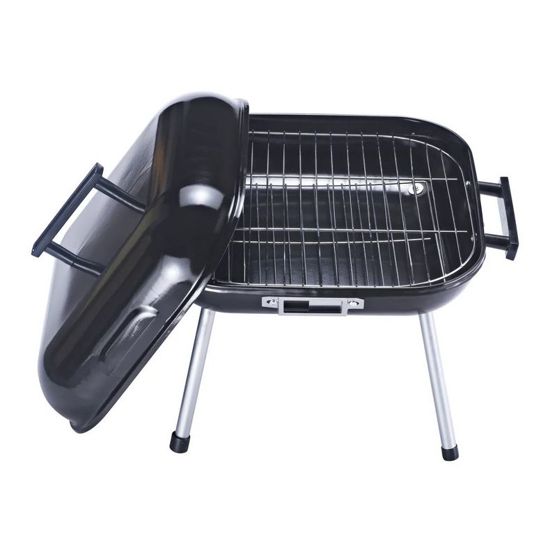 J&V TEXTILES 14 Inch Portable BBQ Square Grill, 1 of 5