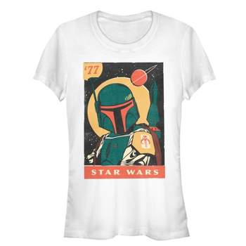 Juniors Womens Star Wars Vintage Boba Fett Poster T-Shirt