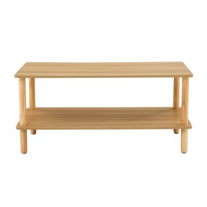 GlasFlength Coffee Tables Rectangular Center Table Open Space Table Coffee Table with Storage for Living Room, Beige, 39.37"*19.69"*17.91" - 1 of 4