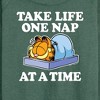 Women's - Garfield - Take Life One Nap Lightweight French Terry Wide Neck Long Sleeve Shirt - 2 of 4