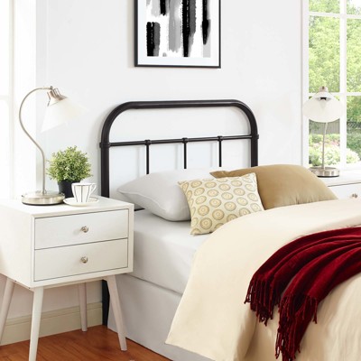 Twin Black Steel Industrial Bedstead with Vintage Design