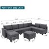 Modular Sofa ,Storage Seats, Oversized Convertible Sofa Couch for Living Room - 2 of 4