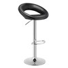 Tangkula Set of 4 PU Leather Bar Stools Adjustable Kitchen Counter Chairs Black - 4 of 4