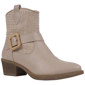 Women's Avery Woven Western Ankle Boots - 1 of 4