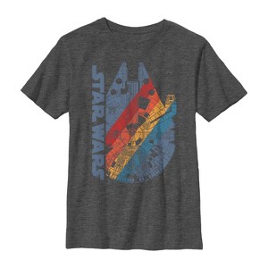 Boy's Star Wars Millennium Falcon Rainbow T-Shirt - 1 of 4