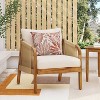 Christopher Knight Home Jabe Outdoor Acacia Wood and Wicker Club Chair with Cushions - 2 of 4