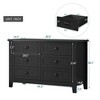 47.24 x 17.71 x 30.12 inch Bar Buffet Cabinet Sideboard Cabinet With 6 Drawers Buffet Server Console Tablestorge Cabinet, Black - image 4 of 4