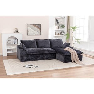 SeaCamel Cloud-Like L-Shape Chaise Sectional - No Assembly, Ultra Comfortable Modern Modular Sofa - 1 of 4