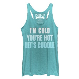 Women's CHIN UP Let's Cuddle Racerback Tank Top - 1 of 3