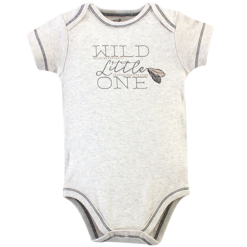 Touched by Nature Baby Boy Organic Cotton Bodysuits 5pk, Boho Fox, 5 of 8