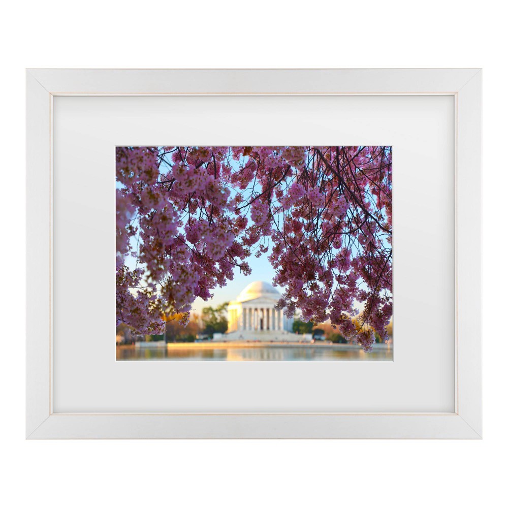 Trademark Fine Art 16"x20" Mich Catanzaro Jefferson Memorial Matted Framed Art White