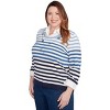 Alfred Dunner Women's Ombre Stripe Two In One Sweater - 3 of 4
