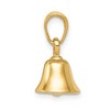 Black Bow Jewelry 14k Yellow Gold Bell Pendant, 10mm - 2 of 4