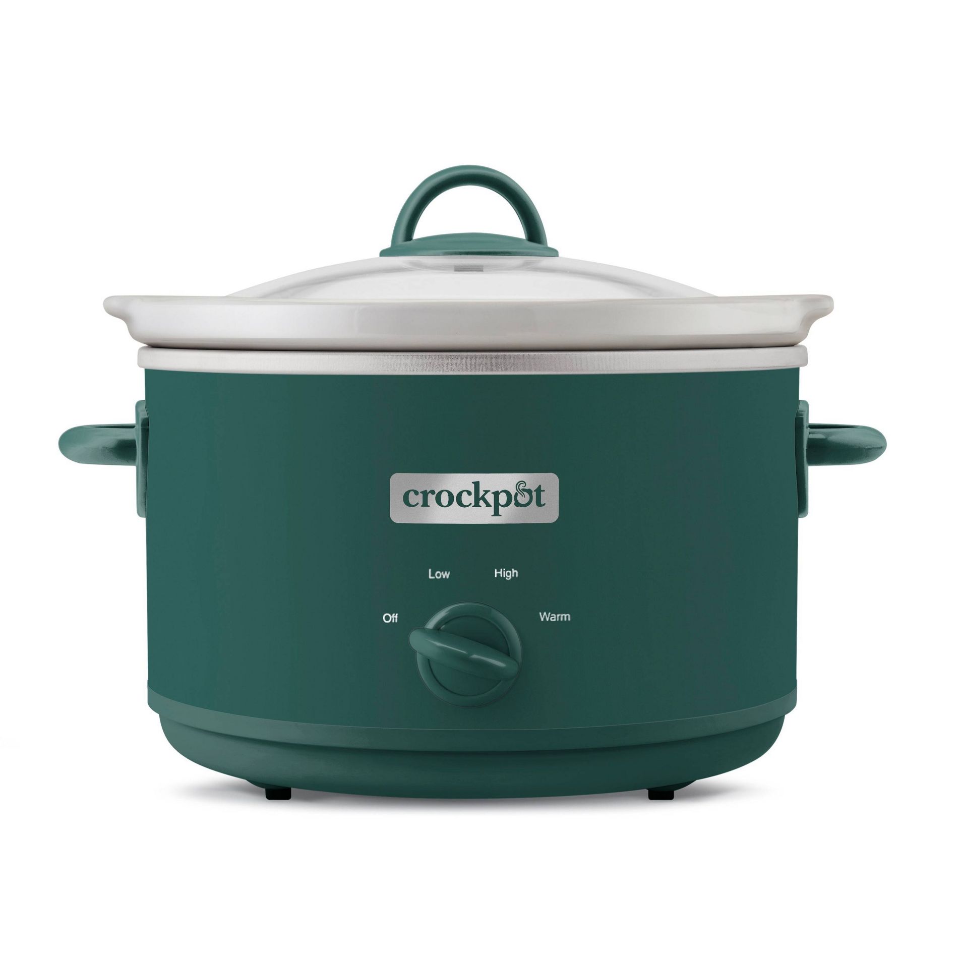 Crock-Pot 4.5qt Slow Cooker: Ceramic Stoneware, 3 Settings, Stay-Cool Handles, Dishwasher-Safe Parts