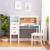 Guidecraft Taiga Kids Desk and Chair Set with Hutch - Kids Wooden Computer Desk with Storage Drawers and Shelves | Kids Study Table for Bedroom - 3 of 4