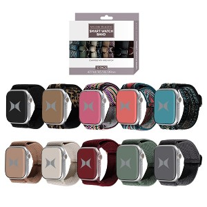 Xtreme Unisex Smart Watch Nylon Braided Elastic Band 10 Pack – Large Size, Multicolored, Adjustable, Breathable - 1 of 4