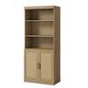 Modern Minimalist Wood Grain Decorative Storage Cabinet Combination Cabinet with 6 Shelves, Open Bookshelf Storage Cabinet - 4 of 4