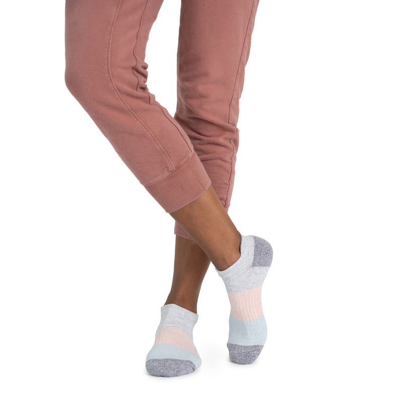 MUK LUKS Womens 3 Pack Nylon Compression Ankle Socks, 3 of 7