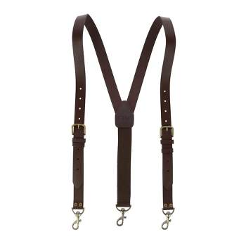 Hesenhan Suspenders for Men Heavy Duty 2 Pack Black and Navy Blue Button  Mens Suspenders Y Back Design Men's Jeans Trousers Belt Suspenders with  Brown Leather Loop End at  Men's Clothing