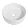 JONATHAN Y Aura 14.25 in. Round Art Deco Contemporary Ceramic Bathroom Vessel Sink - 2 of 4