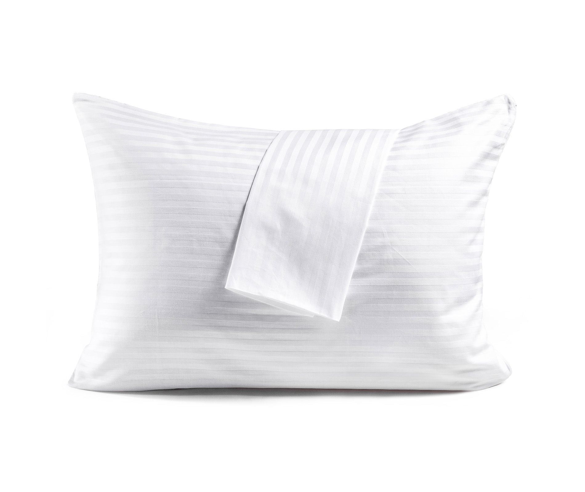 Faunna 600TC 100% Cotton Pillow Protectors Oeko-TEX, Silent Zipper, Hotel-Grade, White Upgrate