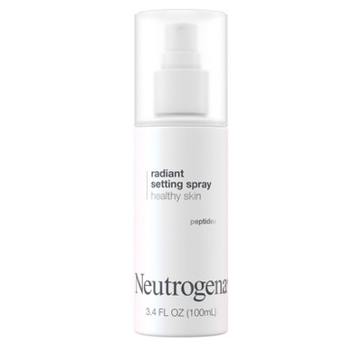 Neutrogena Healthy Skin Radiant Makeup Setting Spray with Antioxidants &#38; Peptides for Long Lasting, Healthy Looking, Glowing Skin, 3.4 fl oz
