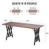 Farmhouse Dining Table for 8 People, 70.9" Long Rectangular Dining Table - 2 of 4