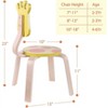 iPlay, iLearn 2 PCS Wooden Kids Chair Sets, Natural Hardwood Giraffe - 3 of 3