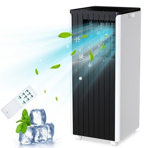 8000 BTU Portable Air Conditioner with Built-in Dehumidifier, Cooling Fan, Sleep Mode, Remote, Window Installation Kit, Cools Room up to 350 Sq.ft - 1 of 4