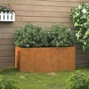 vidaXL Durable Corten Steel Planter - Weather-Resistant Rectangle Raised Bed for Outdoor Planting - 24.4"x11.8"x11.4" - Easy to Assemble Garden Décor - 2 of 4