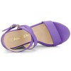 Allegra K Women's Back to College Slingback Crisscross Espadrille Wedges Heel Sandals - 4 of 4