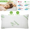 NewHome "Shredded Bamboo Memory Foam Pillow: Hypoallergenic Bed Pillow for Head & Neck Support with Washable Cover" White Size Queen - 4 of 4