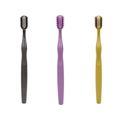 V-ECO Better Toothbrush 3 Pack: Black, Purple, Rose Gold