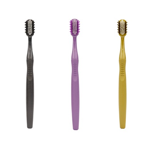 V-ECO Better Toothbrush 3 Pack: Black, Purple, Rose Gold - image 1 of 4