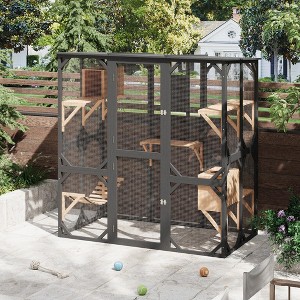 70 in Walk-in Catio with Window Access, Extra Large Outdoor Cat ...