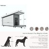 Racxily Outdoor Dog house With Food bowl, 4 swivel wheels - 3 of 4